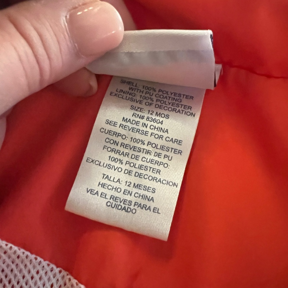 SF San Francisco Giants MLB Baseball windbreaker jacket 12mo - Picture 3 of 5